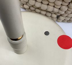 Open Box: Montauk Wood Bead Bell Pendant, 11" - White Wash