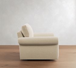 Pearce Roll Arm Deep Seat Swivel Chair