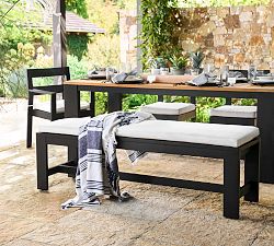 Malibu Metal Large Outdoor Dining Bench (76")