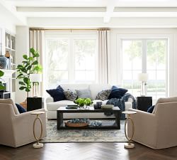 Ayden Square Arm Slipcovered Swivel Glider