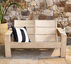 Indio Eucalyptus Modern Double Outdoor Adirondack (55")