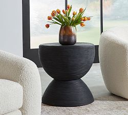MJ Round Rattan Side Table (22")