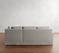 Cameron Modern Roll Arm Slipcovered 3-Piece L-Shaped Sectional (100")