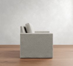 Cameron Modern Square Arm Slipcovered Chair and a Half