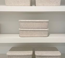 Felt Sculpted Bins with Lids