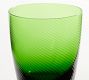 Green Swirl Water Glasses