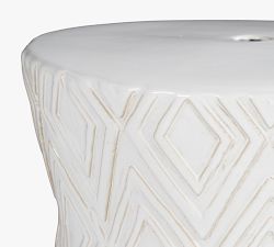 Josiah Ceramic Round Outdoor Accent Table (14")