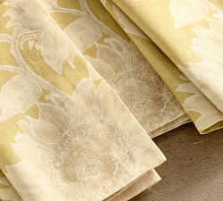 Sunflower Botanical Organic Cotton Napkins - Set of 4