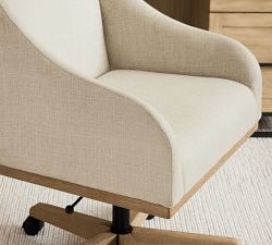 York Upholstered Swivel Desk Chair