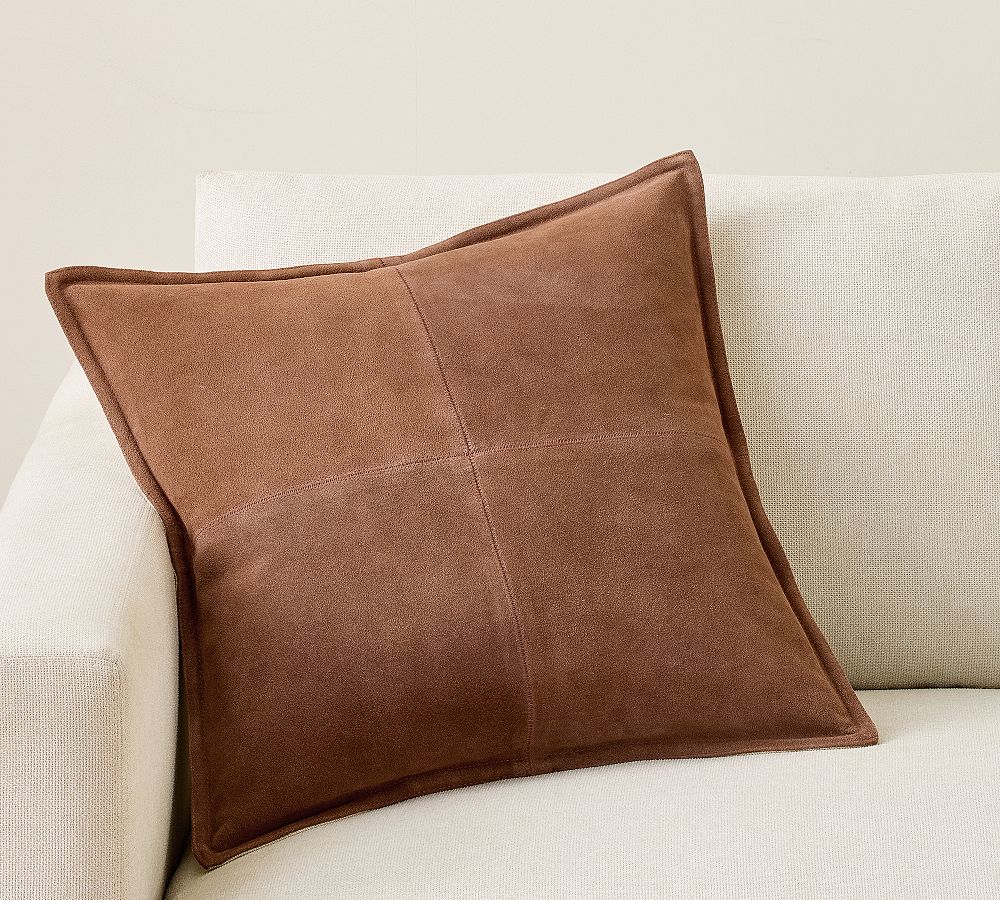 Pieced Suede Pillow