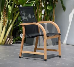 Tanglewood 5-Piece Round Dining Table with Newark Sling Dining Chair Set