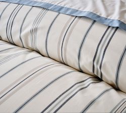 Finley Striped Percale Duvet Cover