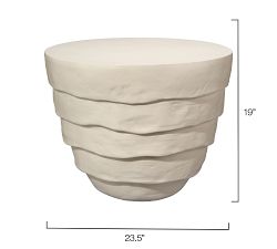 Osprey Cement Round Outdoor Side Table (24")
