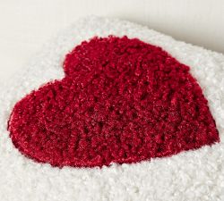 Cozy Teddy Faux Fur Love Shaped Pillow