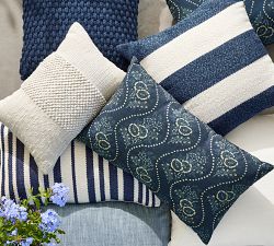 Classic Striped Handwoven Outdoor Pillow