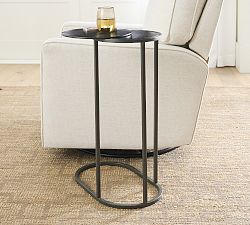 Duke Round Metal Swivel Side Table