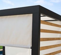 Malibu Metal &amp; Teak Outdoor Daybed with Canopy