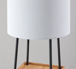 Neve Charge Wooden Shelf Floor Lamp with USB (64")