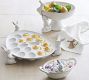 Rustic Bunny Stoneware Deviled Egg Platter