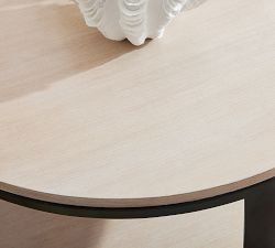 Cayman Round Wood &amp; Metal Coffee Table