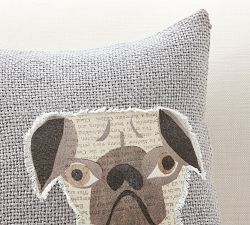 Rufus Applique Dog Pillow Cover
