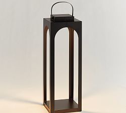 Open Box: Sydney Solar Lantern, Large (24"H) &ndash; Black