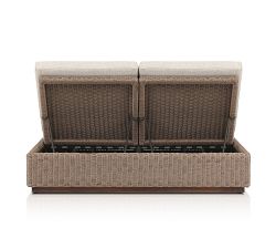 Lorina Wicker Outdoor Double Chaise Lounge