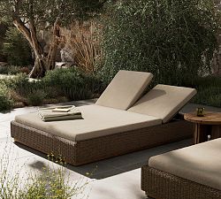 Lorina Wicker Outdoor Double Chaise Lounge