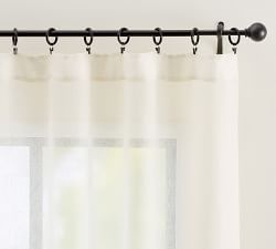 Custom Emery Linen Sheer Drape - Ivory