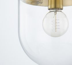 Soen Glass Semi Flush Mount (11")