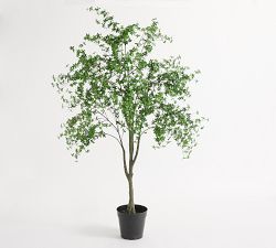 Faux Potted Gypsophilia Tree