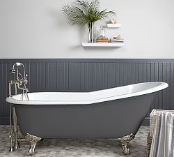 Galvez 67" Clawfoot Painted Bathtub