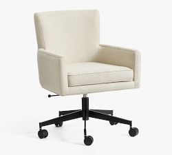 Irving Upholstered Swivel Desk Chair - Thumbnail 4