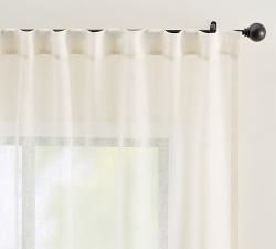 Custom Emery Linen Sheer Drape - Ivory