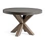 Abbott 48" Concrete & Acacia Round Dining Table, Grey