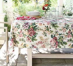 Garden Floral Cotton/Linen Tablecloth