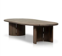Paulina Teak Oval Outdoor Coffee Table (70")