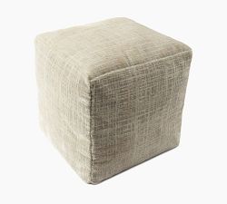 Velvet Square Pouf
