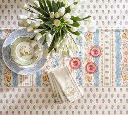 Botanical Bunny Cotton Tablecloth