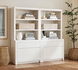 Dillon Bookcase with Storage Wall Suite (72")