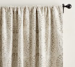 Open Box: Riley Medallion Print Rod Pocket Curtain