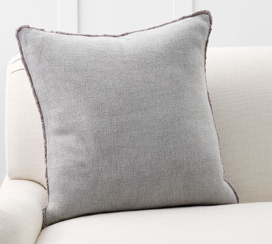 Willa Textured Fringe Pillow Cover