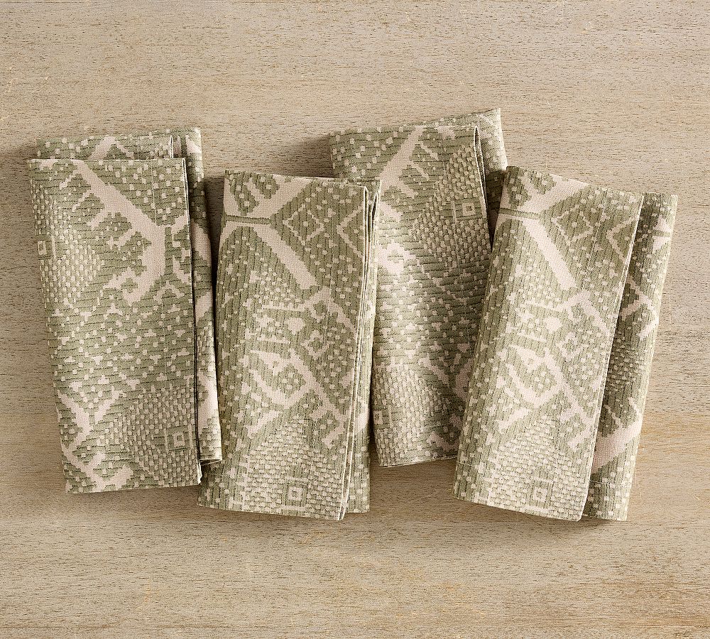 Fez Cotton Napkins - Set of 4 - Set of 4 - Green