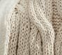 Alpine Handknit Cable Sherpa Back Throw