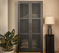 Danza Cane Tall Storage Cabinet (35.5"w)