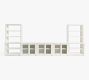Dillon Grand Glass Media &amp; Bookcase Suite (180")