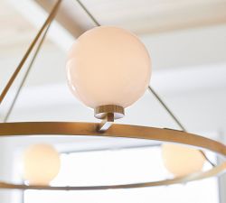Harlow Milk Glass Round Chandelier (44")