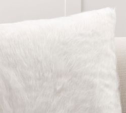 Kalida Mongolian Faux Fur Back Pillow Cover