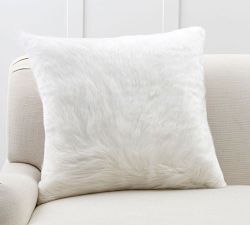 Kalida Mongolian Faux Fur Back Pillow Cover