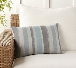 Sunbrella&#0174; Dayren Striped Outdoor Lumbar Pillow